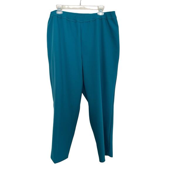 Bend Over | Vintage Pants Teal Green Elastic Waist Pull-On Polyester Levis 26W - Picture 1 of 4